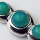 Sea Blue Chalcedony Silver Bracelet