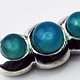 Sea Blue Chalcedony Silver Necklace