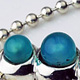 Sea Blue Chalcedony Silver Necklace