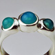 Sea Blue Chalcedony Silver Ring