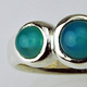 Sea Blue Chalcedony Silver Ring