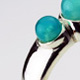 Sea Blue Chalcedony Silver Ring