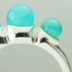 Sea Blue Chalcedony Silver Ring