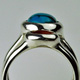 Turquoise & Coral Silver Ring