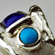 Lapis Lazuli & Turquoise Silver Ring