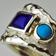 Lapis Lazuli & Turquoise Silver Ring