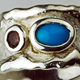 Turquoise & Carnelian Silver Ring